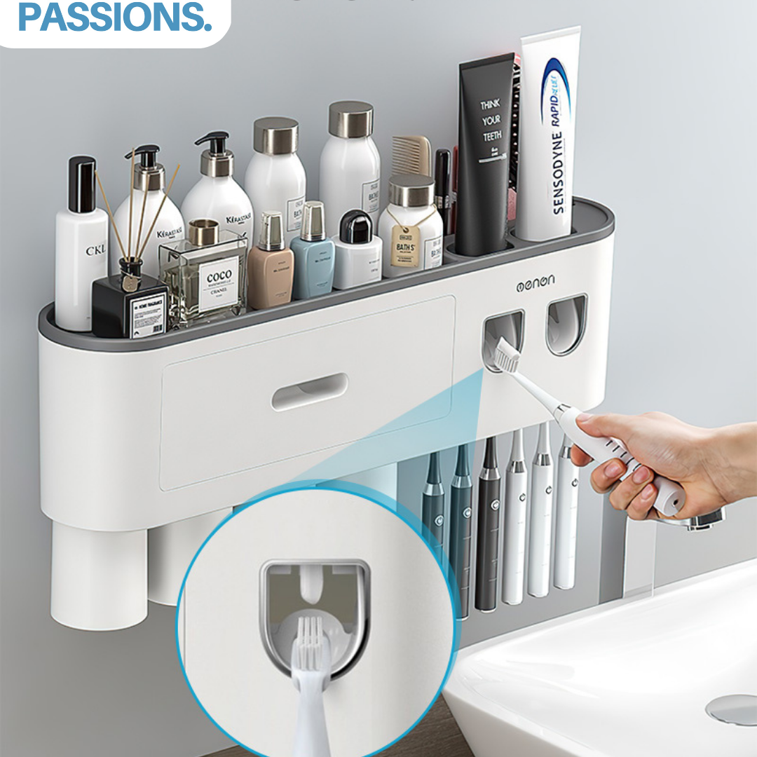 Wall Mounted Bathroom Organizer for Neat and Space Saving Storage 15051821056326-1