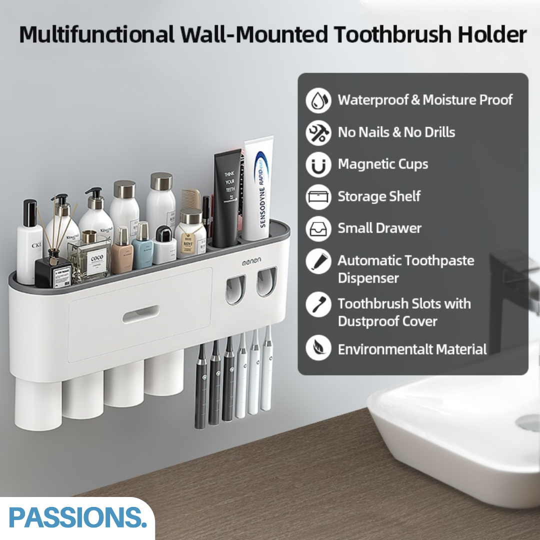 Wall Mounted Bathroom Organizer for Neat and Space Saving Storage 15051821056326-1