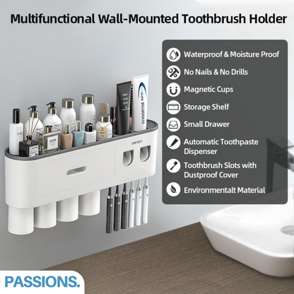 Wall Mounted Bathroom Organizer for Neat and Space Saving Storage 15051821056326-1