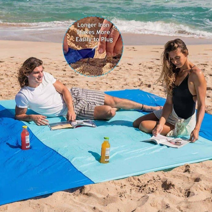 Sand Resistant Waterproof Beach Blanket Lightweight Portable Outdoor Comfort Mat 14933892923718-1