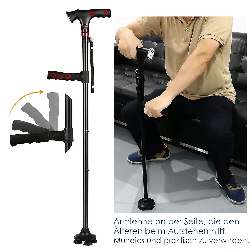 Folding Walking Cane Supports Mobility For Safe Well Lit Night Walking 15207731462470-1