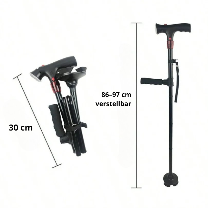 Folding Walking Cane Supports Mobility For Safe Well Lit Night Walking 15207731462470-1