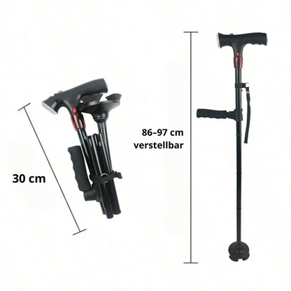 Folding Walking Cane Supports Mobility For Safe Well Lit Night Walking 15207731462470-1