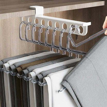 Retractable Sliding Clothes Rack Organizer For Closet Storage Convenience 14980583817542-1