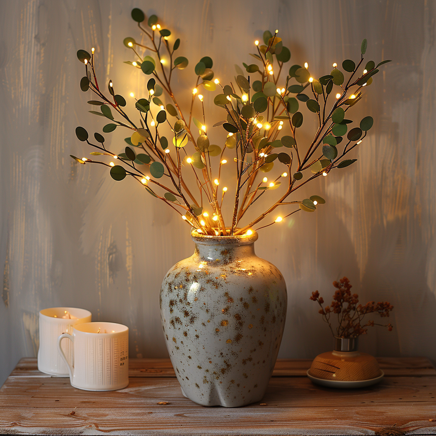 Battery Operated Warm White Led Olive Branch Fairy Lights 28 Inch 9957110579546-1