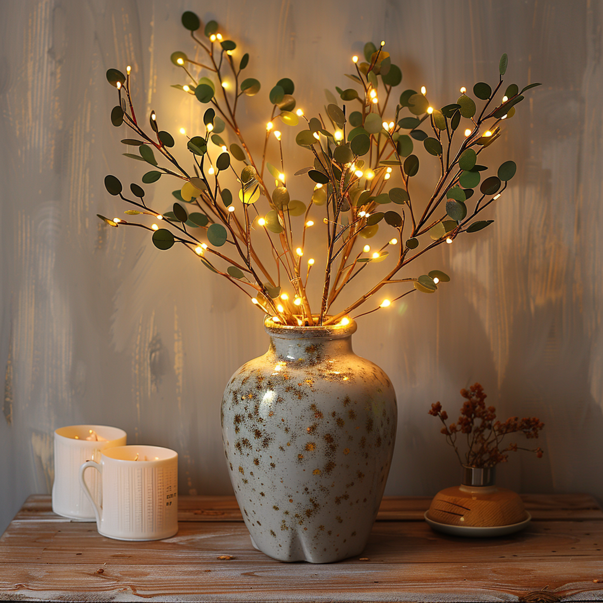 Battery Operated Warm White Led Olive Branch Fairy Lights 28 Inch 9957110579546-1