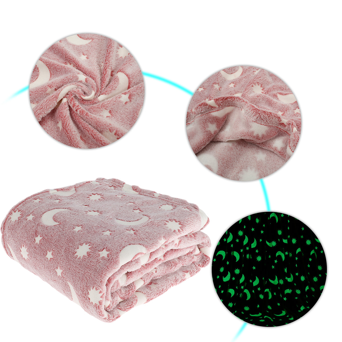 Glowing Star Blanket Soft Cozy Fabric For Relaxing Peaceful Sleep 14975524864326-1