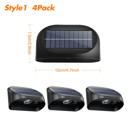 Solar Fence Lights – Ip54 Waterproof Outdoor Deck And Wall Lights With Warm White & Rgb Modes, Dusk To Dawn Solar Led For Patio, Garden, And Backyard Decoration 15025548755268-1