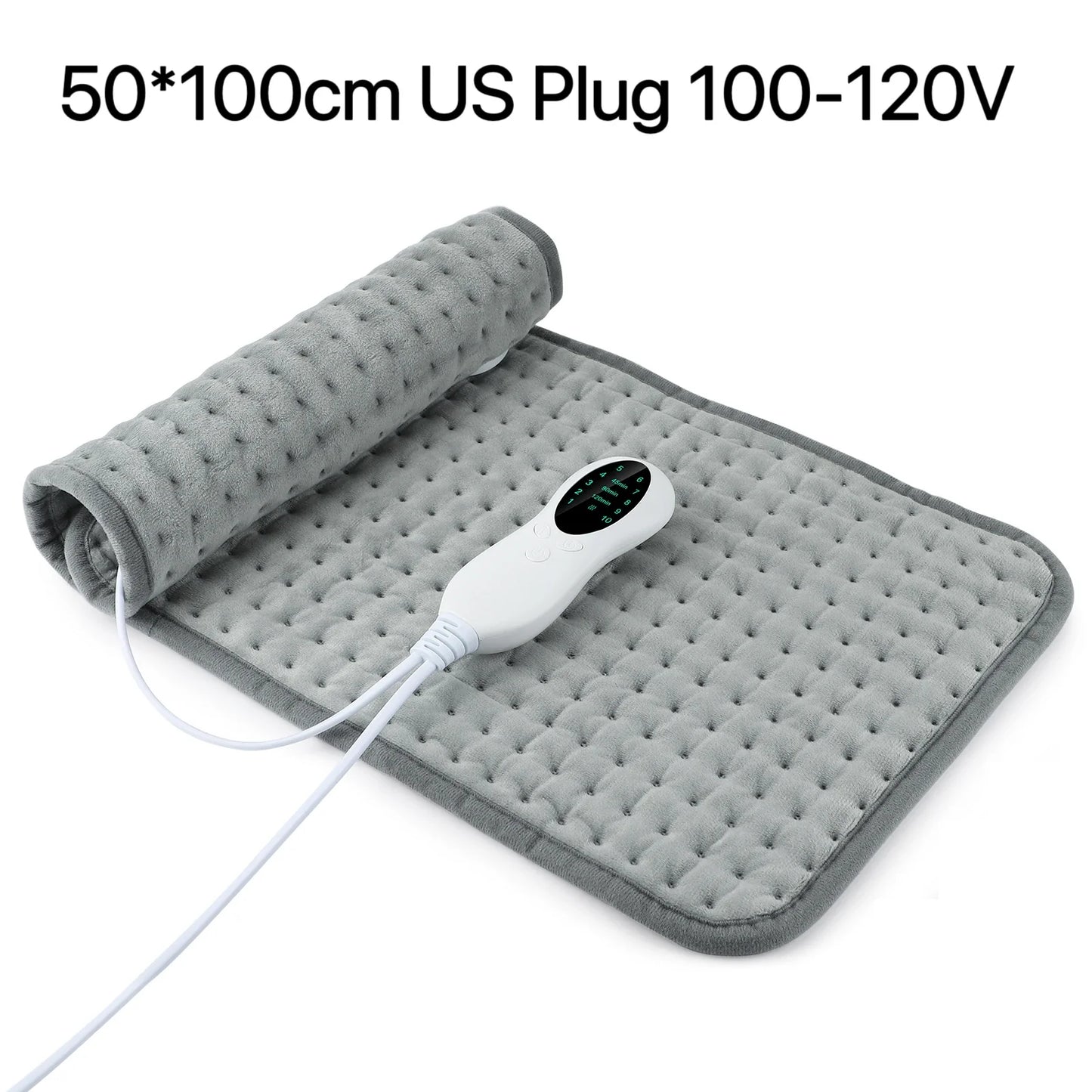 Electric Heating Pad – Adjustable 10-Level Temperature & 3-Timer Settings for Full-Body Relief 9680112419158-1