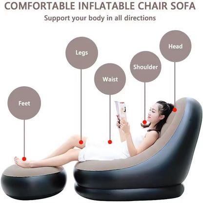 Inflatable Lounger Chair Portable Air Sofa Outdoor Relaxation Seat 8625193713821-1