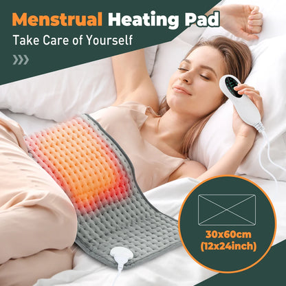 Electric Heating Pad – Adjustable 10-Level Temperature & 3-Timer Settings for Full-Body Relief 9680112419158-1