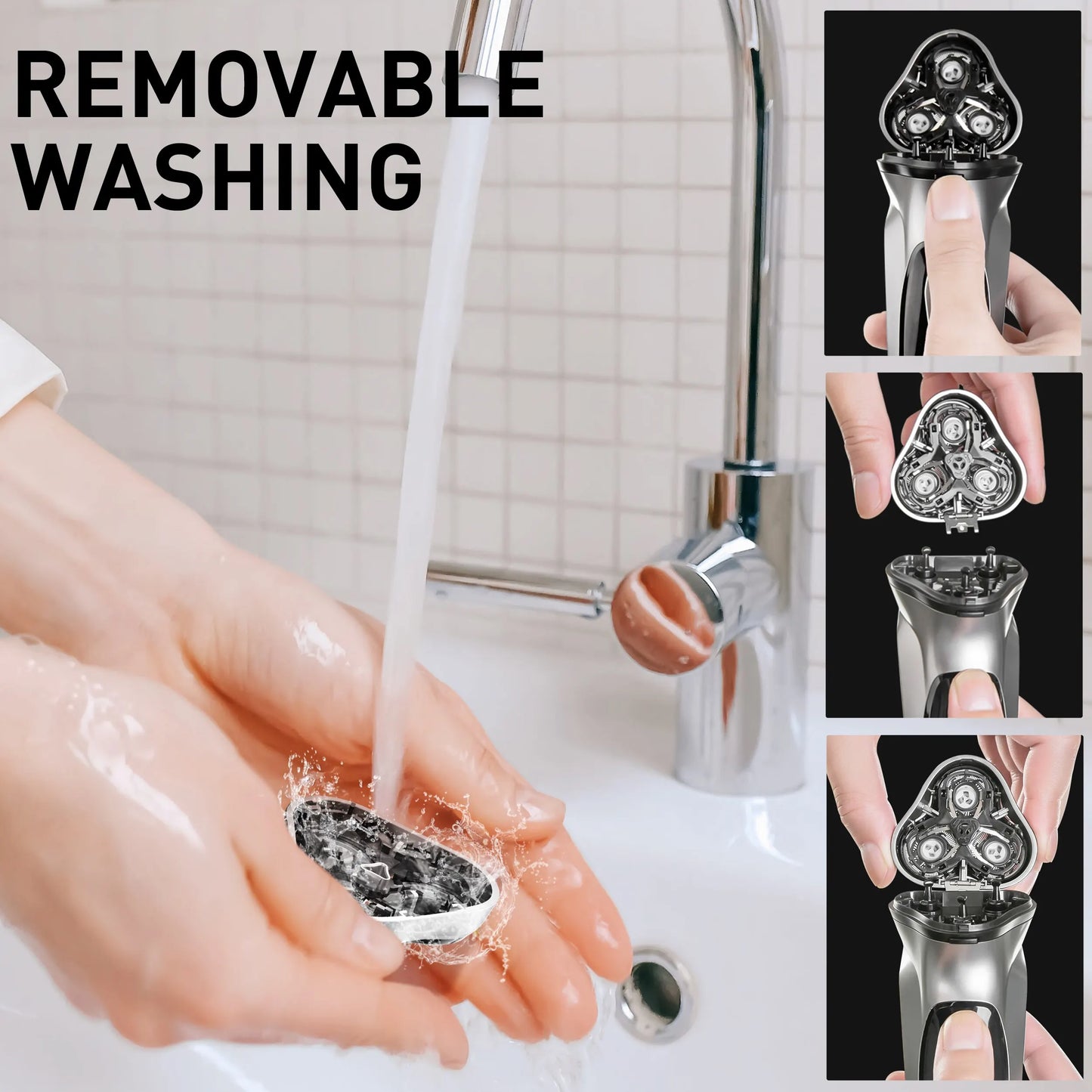 Electric Shaver for Men – 3D Floating Heads with Auto-Grinding Blades & Smart ESM System 9686225977686-1