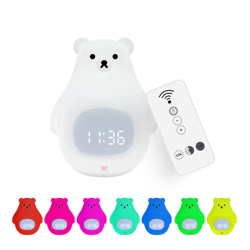 Bear Alarm Clock - LED Night Light and Children's Alarm Clock