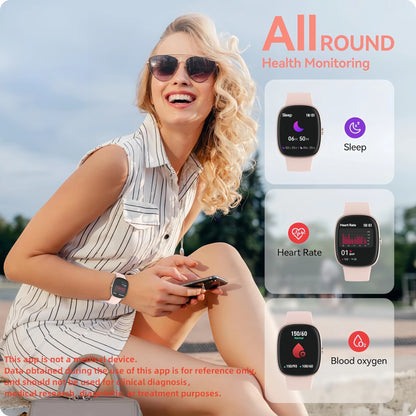 Smart Watches for Men Women  Sleep Tracking, 46mm 1.3oz Step Calorie Counter Fitness Watch Activity Trackers Pedometer forAndro 8920342331612-1