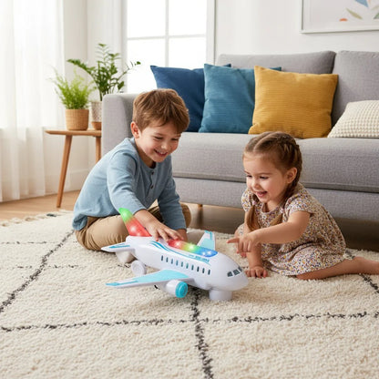 Spinjet – Led Electric Airplane Toy With 360° Rotation & Music 10594106409224-1