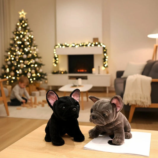 Bulldofy – Realistic Bulldog Plush Toy (28 Cm) In Black & Gray For Children And Animal Lovers 10594109882632-1