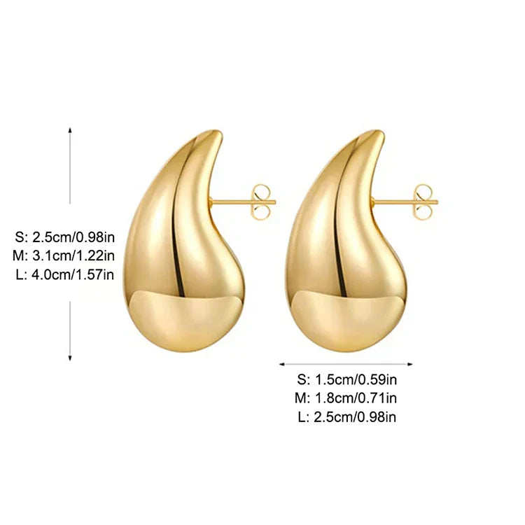 Elegant Teardrop Earrings with Modern Design and Luxurious Gloss Finish 15089481056582-1