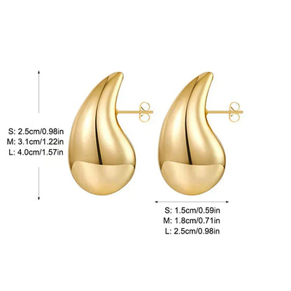 Elegant Teardrop Earrings with Modern Design and Luxurious Gloss Finish 15089481056582-1