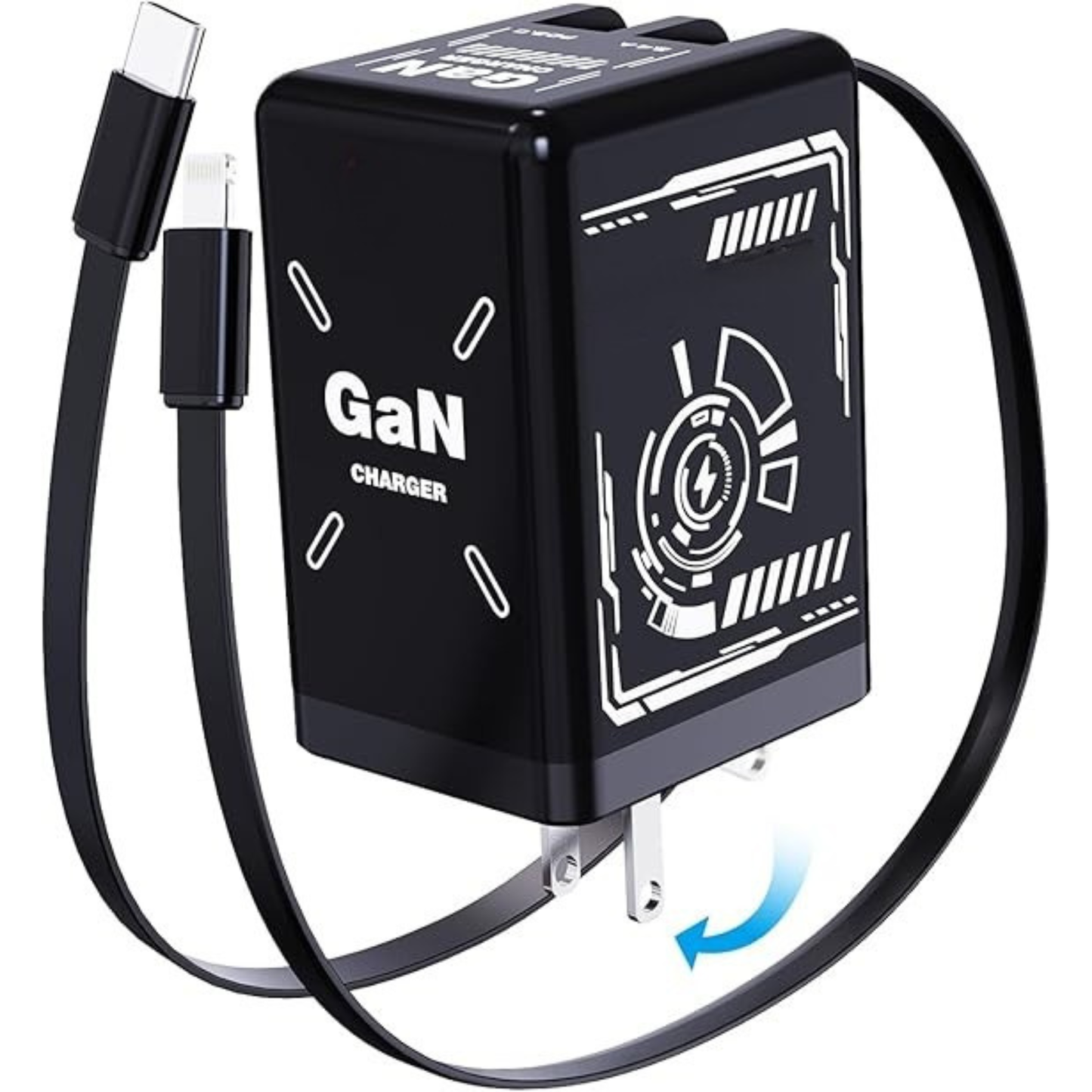 Swiftcord 120W Retractable Usb-C And Lightning Fast Charger 10547456967002-1