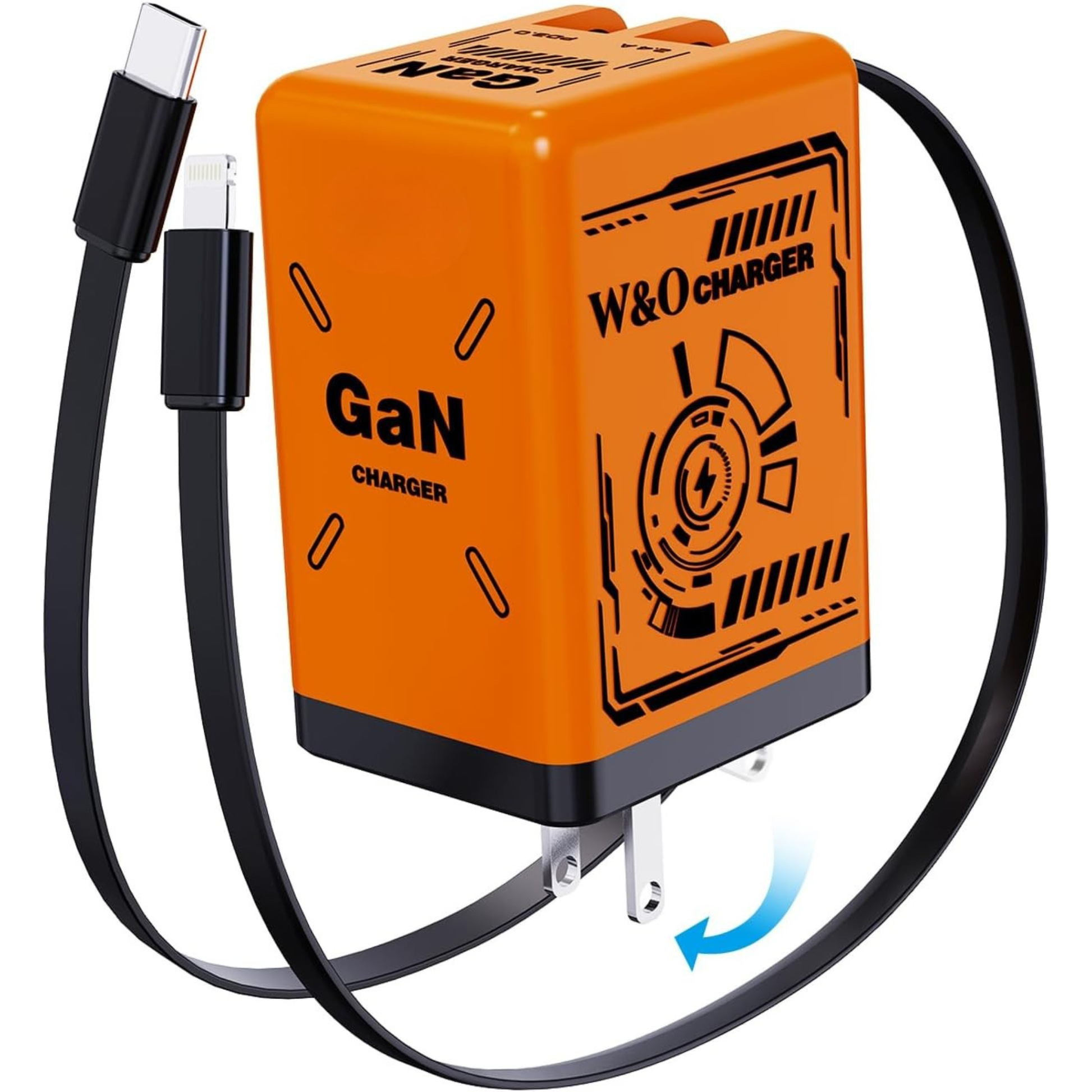 Swiftcord 120W Retractable Usb-C And Lightning Fast Charger 10547456967002-1