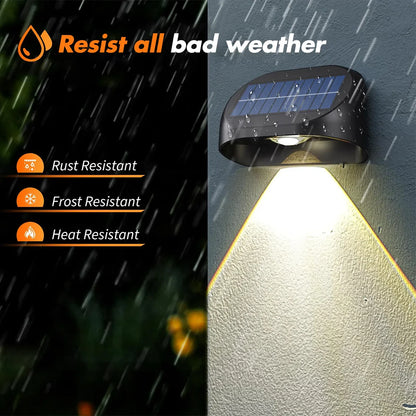 Solar Fence Lights – Ip54 Waterproof Outdoor Deck And Wall Lights With Warm White & Rgb Modes, Dusk To Dawn Solar Led For Patio, Garden, And Backyard Decoration 15025548755268-1