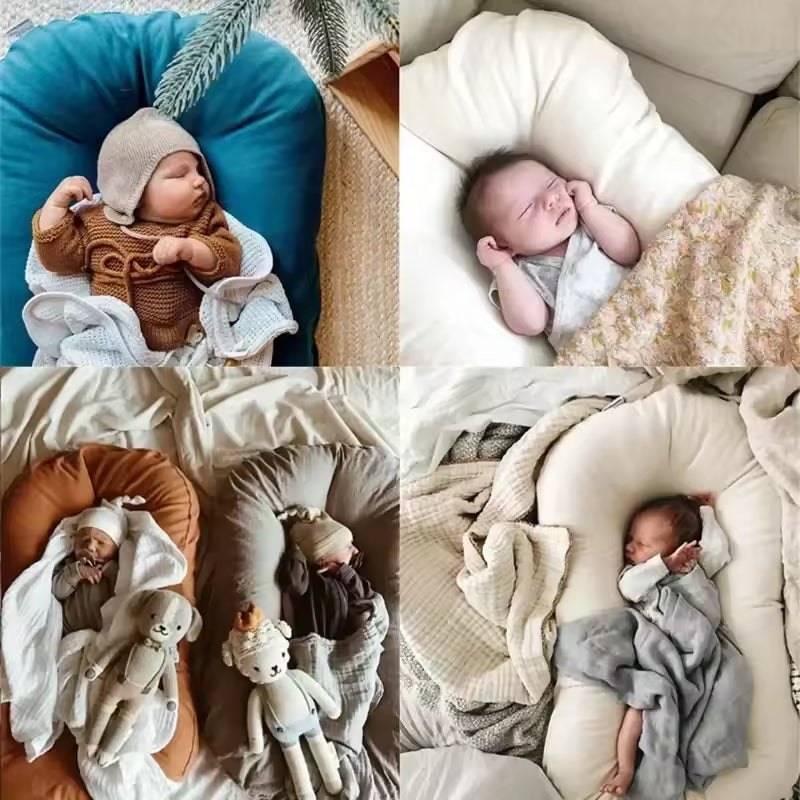 Portable Baby Nest Bed for Newborns, Cotton Infant Crib, Travel Cradle Cushion, and Infant Sleeping Cot