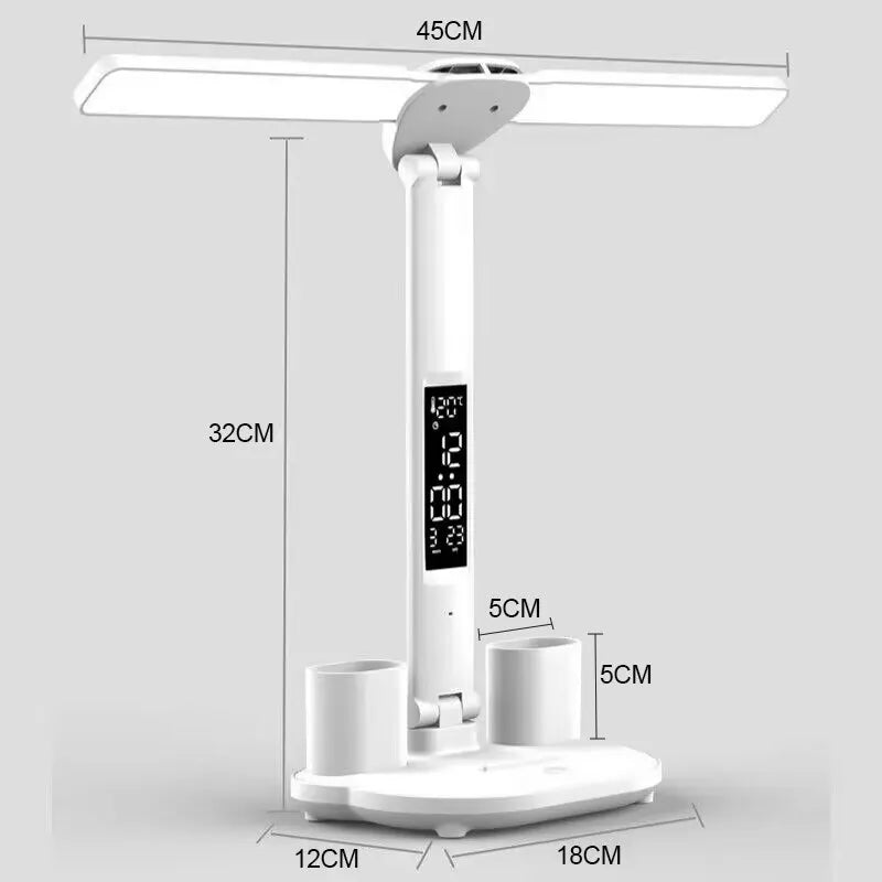 Dual-Head Dimmable Led Desk Lamp With 180° Rotation, Usb Rechargeable 14902375121222-1