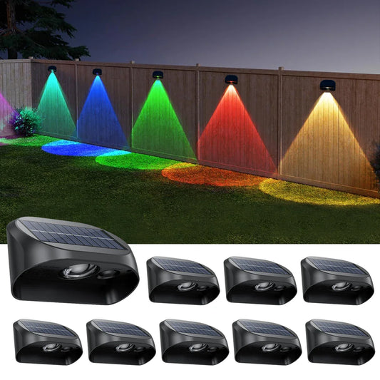 Solar Fence Lights – Ip54 Waterproof Outdoor Deck And Wall Lights With Warm White & Rgb Modes, Dusk To Dawn Solar Led For Patio, Garden, And Backyard Decoration 15025548755268-1
