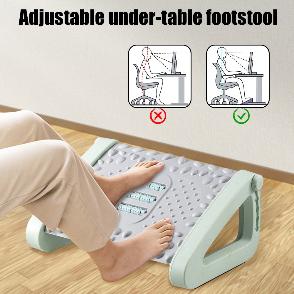 Ergonomic Foot Massager Stool Adjustable Home Office Relaxing Support 14846530224454-1