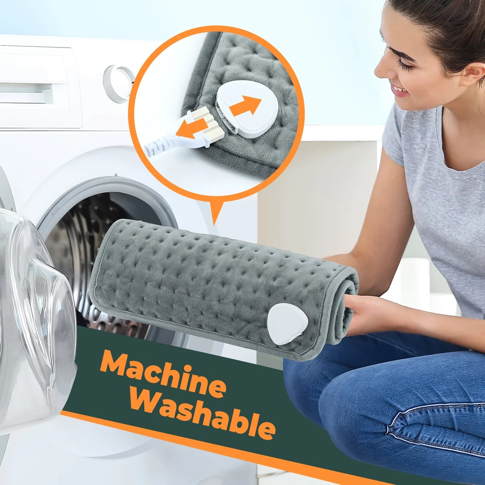 Electric Heating Pad – Adjustable 10-Level Temperature & 3-Timer Settings for Full-Body Relief 9680112419158-1