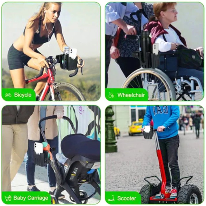 Universal Cup And Phone Holder For Bikes Strollers And Wheelchairs 14933861466438-1