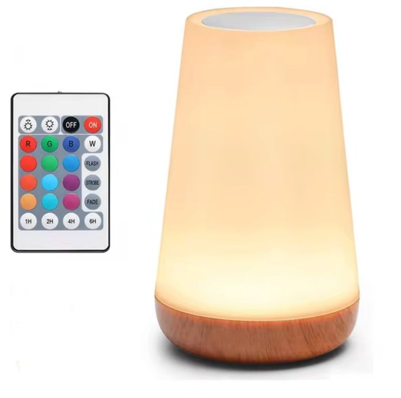 USB Rechargeable Wireless Bedside Lamp With Dimmable Touch (Including 13 Colors + Remote Control) 9961775464781-1