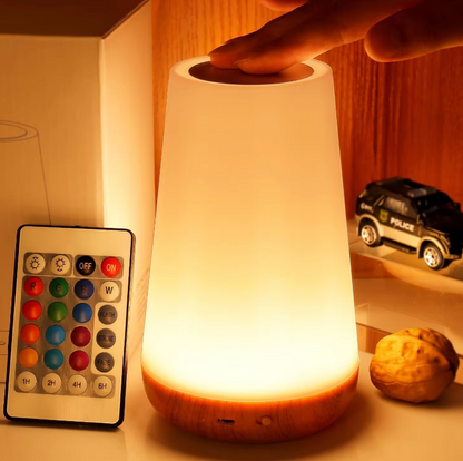 USB Rechargeable Wireless Bedside Lamp With Dimmable Touch (Including 13 Colors + Remote Control) 9961775464781-1