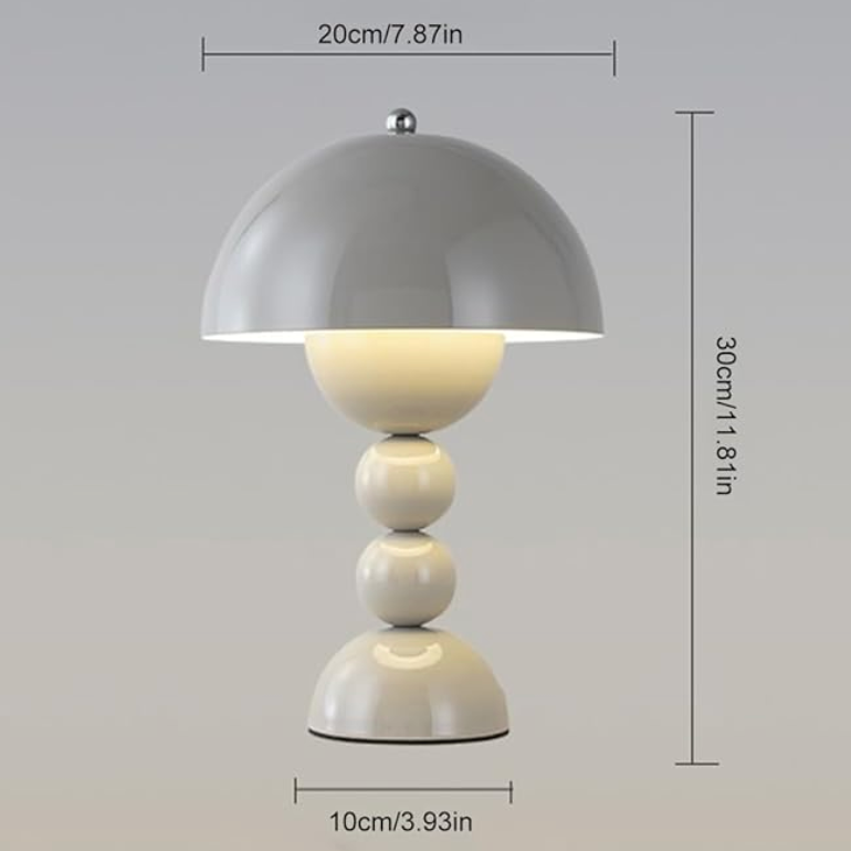 Nordic Mushroom Dimmable LED Table Lamp | USB Rechargeable 9961766453581-1