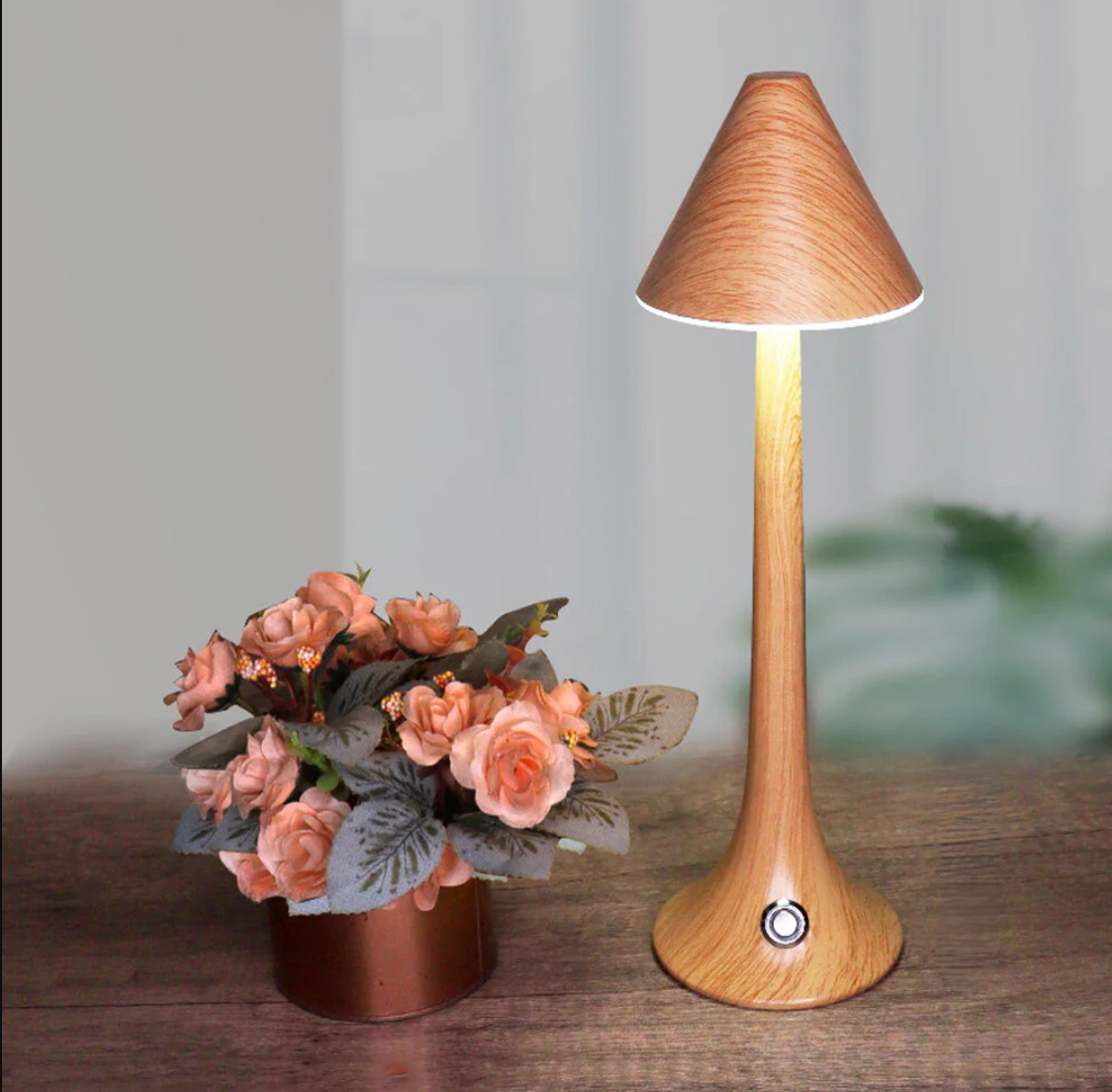 Elegant Wireless LED Wood Table Lamp With Integrated Battery 9961763963213-1