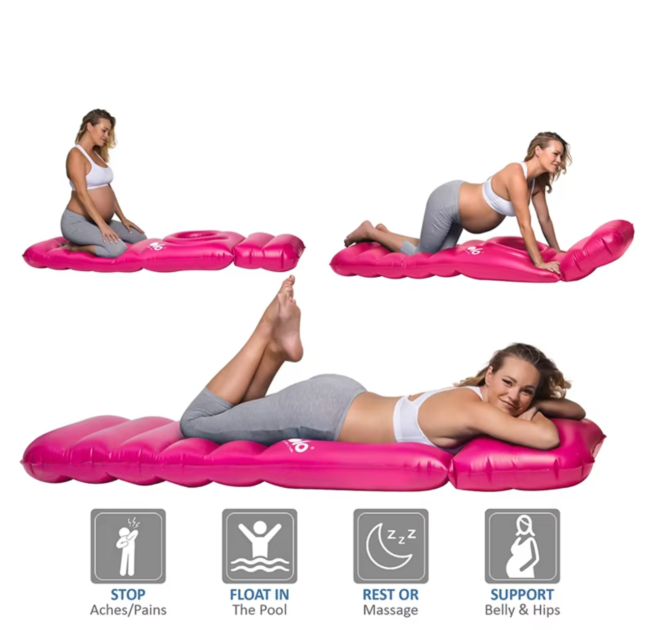 Inflatable Maternity Sleep Yoga Mat Supports Belly Back Comfortably 14924719489350-1