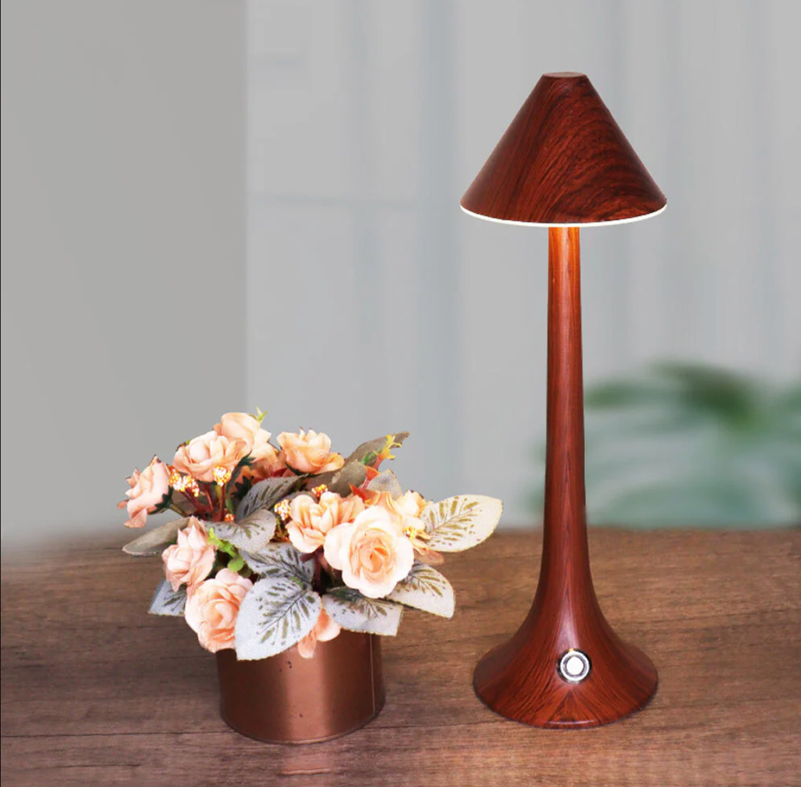Elegant Wireless LED Wood Table Lamp With Integrated Battery 9961763963213-1