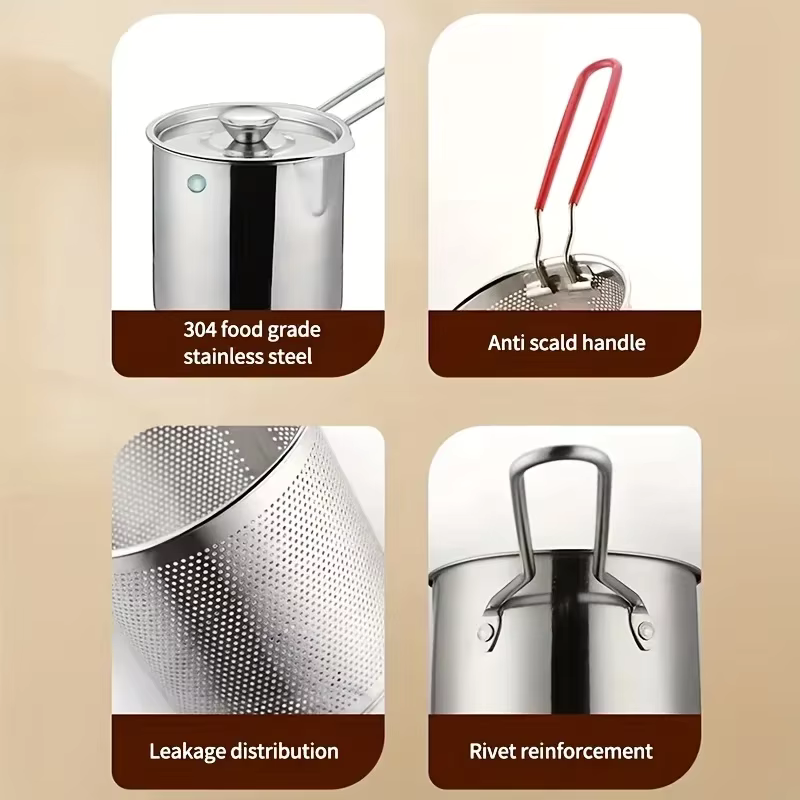 Stainless Steel Multifunctional Fryer Compact Design For Cooking Convenience 14924728074566-1