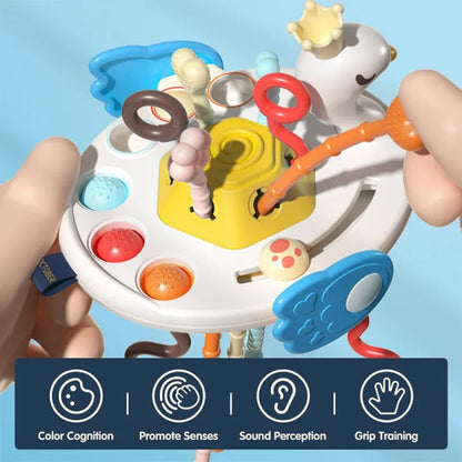 Sensory Ufo Pull String Teether Toy Enhances Baby Development 14981193072966-1