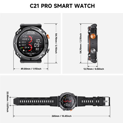Smart Watch 1.39" Fitness Trackers With Sleep Monitor,1ATM Deep Waterproof,Long battery life,for iPhone and Android 8920342429916-1