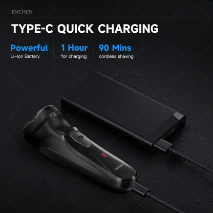 Electric Shaver for Men – 3D Floating Heads with Auto-Grinding Blades & Smart ESM System 9686225977686-1