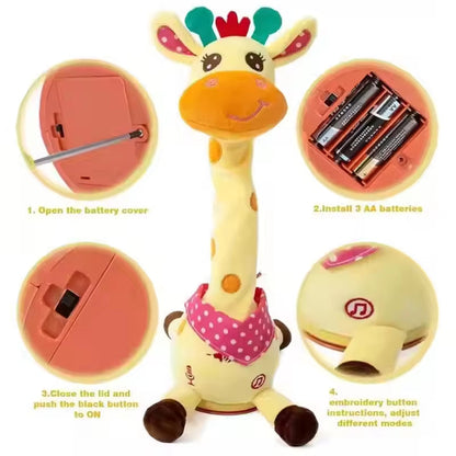 Talking and Dancing Music Giraffe Plush Toy 5117069400199-V2-1