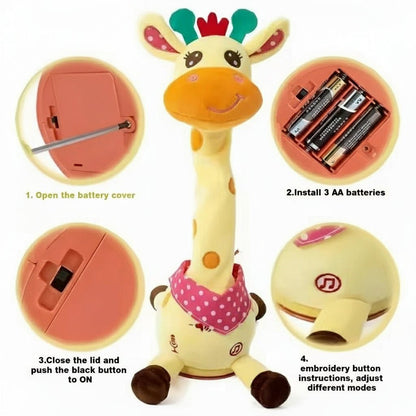 Jiragroovy – Talking & Dancing Music Giraffe Plush For Children 10589402038536-1