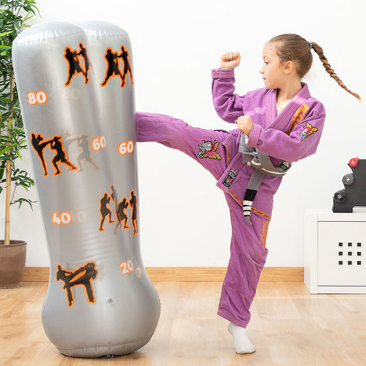 Kids Inflatable Punching Bag With Rebound Scoring Base, Pump 14857201975622-1