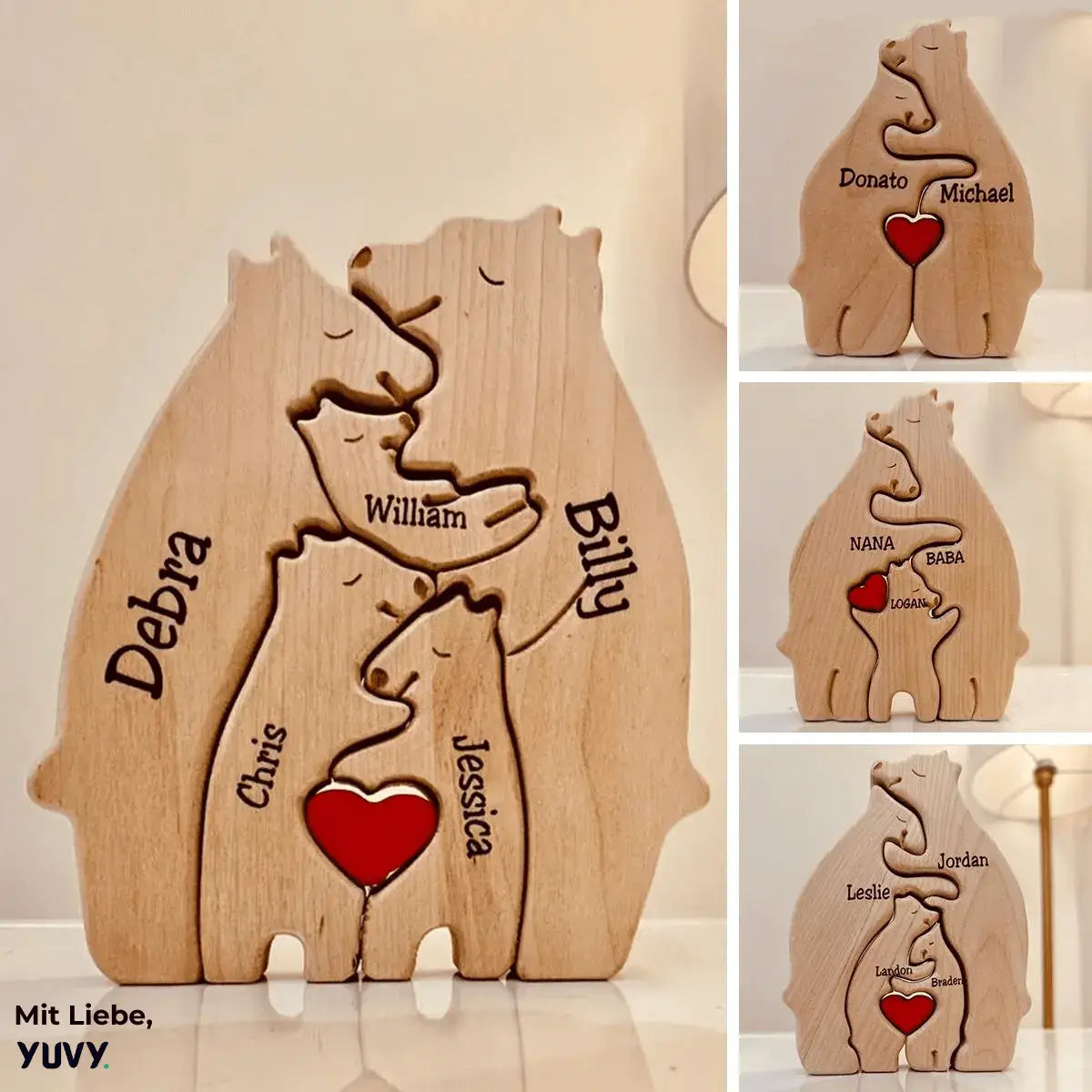 Wooden Family Puzzle for Heartwarming Home Décor and Meaningful Gift 15089197515078-1