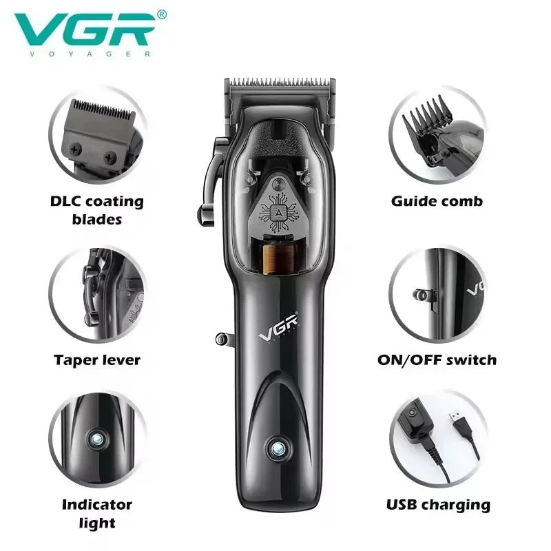 Vgr V-653 Magnetic Motor Cordless Hair Clipper 8430259536029-1