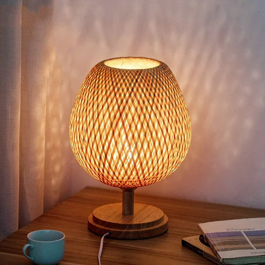 Vintage Bamboo Handmade Table Lamp For Bedroom Living Room Decoration 9961776480589-1