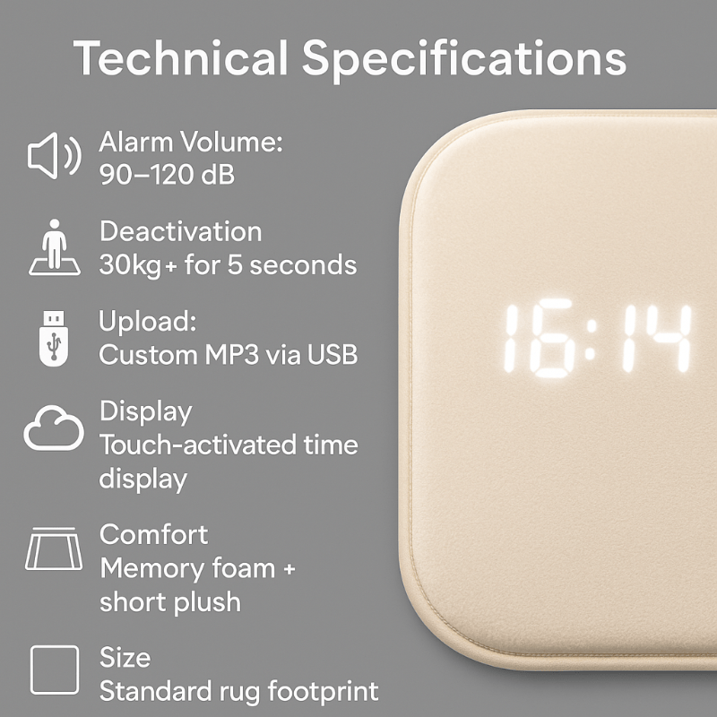 Intelligent Carpet Alarm Clock With Pressure Sensor For Heavy Sleepers 10561995604232-1