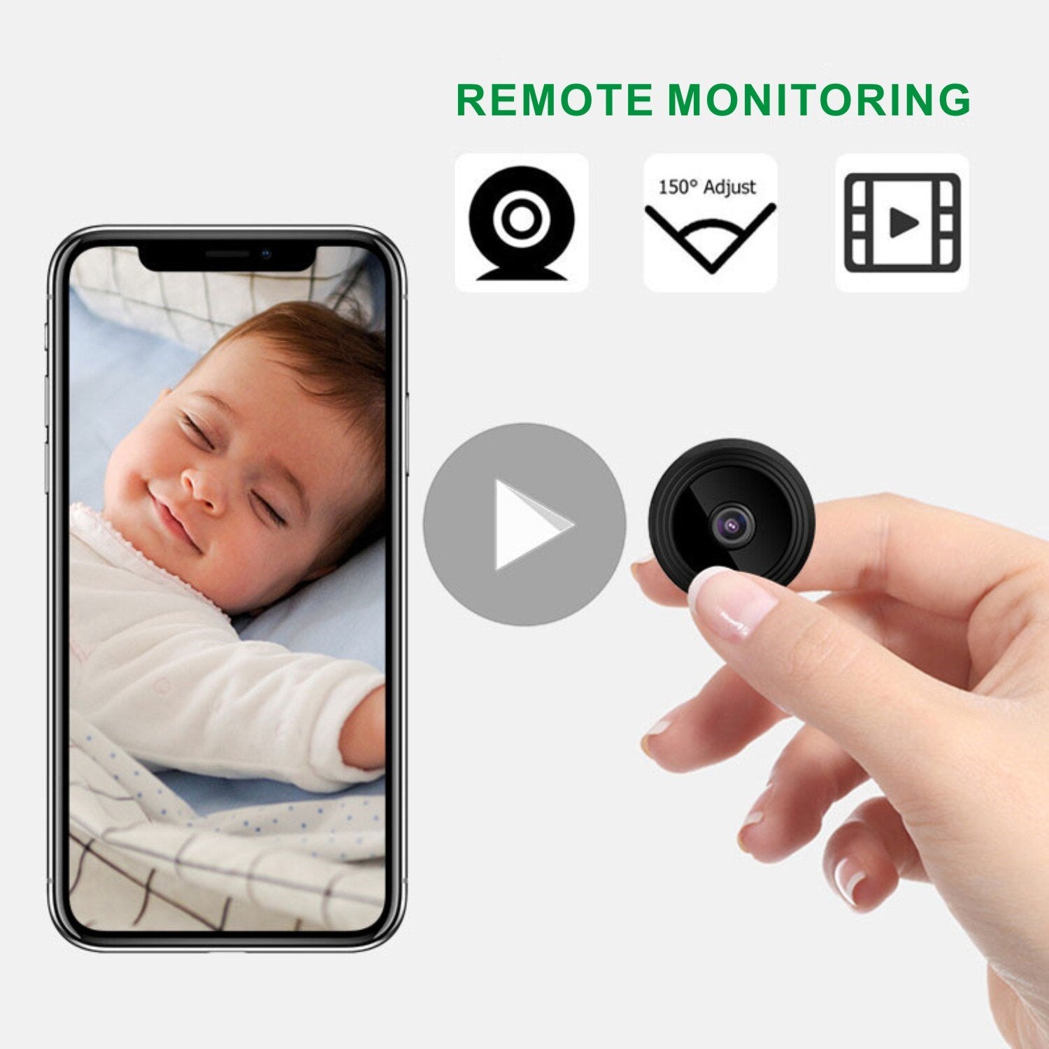 Mini 1080P WiFi Camera with Night Vision &amp; Motion Detection