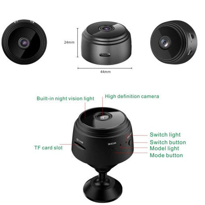 Mini 1080P WiFi Camera with Night Vision &amp; Motion Detection